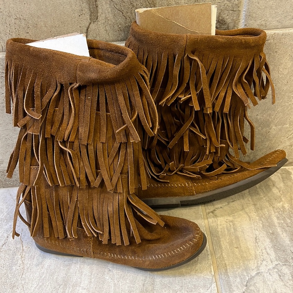 Minnetonka 3-Layer Fringe Boots - image 1